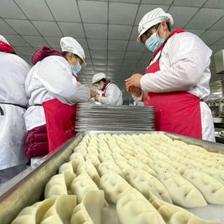饺子工厂生产忙